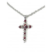 Forever Silver Plated Birthstone Cross Necklace 12 Options14000-JAN